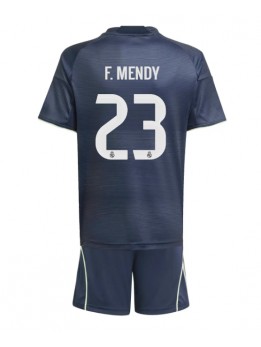 Otroški Nogometna dresi replika Real Madrid Ferland Mendy #23 Gostujoči 2025-26 Kratek rokav (+ hlače)